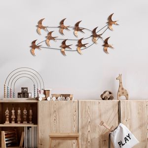 Wallity Metalna zidna dekoracija, Flock of Swallows 1