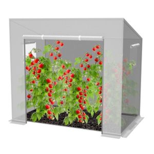 Vrtni plastenik za rajčice bijeli 200×77×168/146cm
