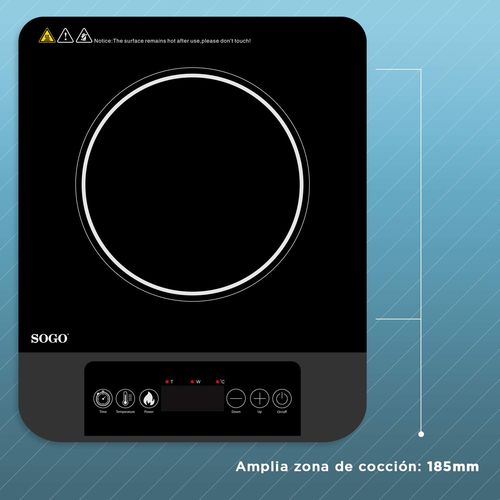 SOGO Indukcijska ploča, jednostruka, digitalna, 8 opcija, 2000W, COC-SS-10385 slika 2