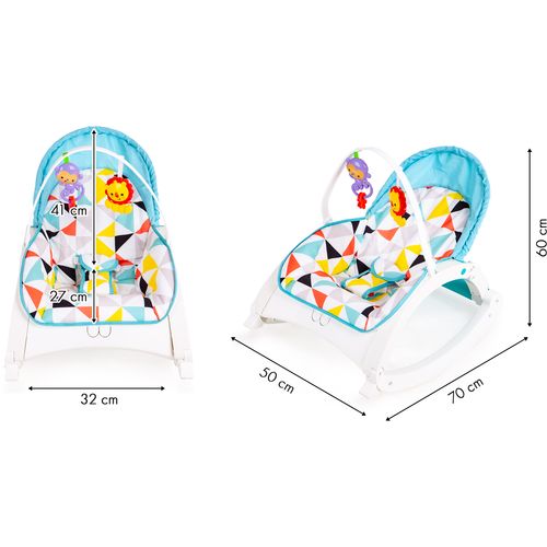 EcoToys elektronička ljuljačka 2u1 s igračkom šarena slika 5
