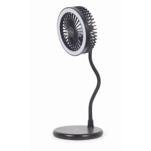 Gembird Desktop fan with lamp and wireless charger
