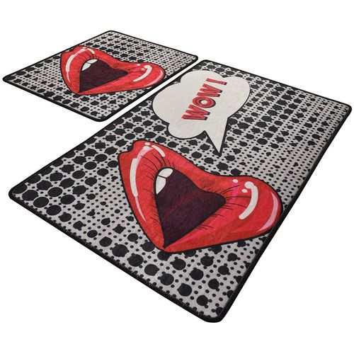 Kiss Multicolor Bathmat Set (2 Pieces) slika 2