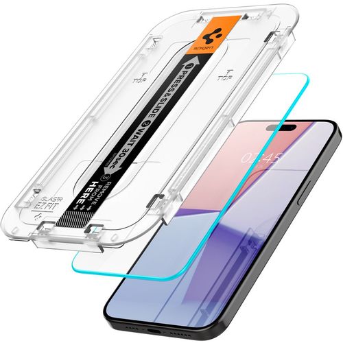 SPIGEN GLAS.TR EZ FIT Kaljeno staklo za iPhone 15 Pro Max prozirno slika 5