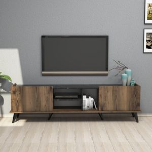 TV Stalak Elegante 1330 - Orah i Crna