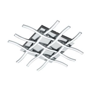 Eglo Lasana 1 Plafonjera sa LED Osvjetljenjem, 36W, D500, Aluminijum/Krom, Bijela
