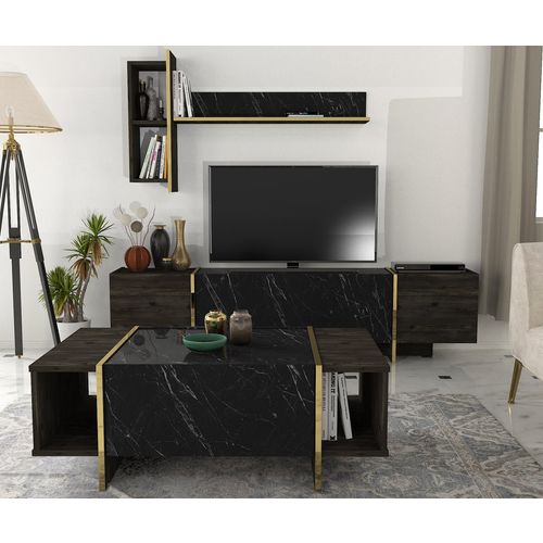 Veyron Set 1 Black
Gold Living Room Furniture Set slika 3