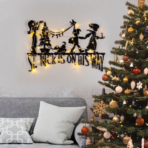 Wallity Metalna zidna dekoracija, XMASBLACK - 011 slika 1