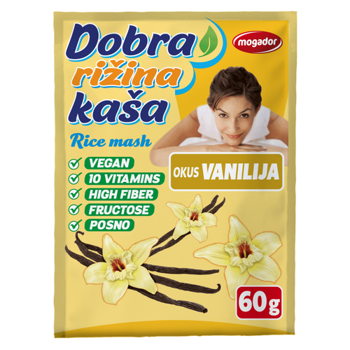 Dobra rižina kaša sa aromom vanilije bez glutena 60g slika 1