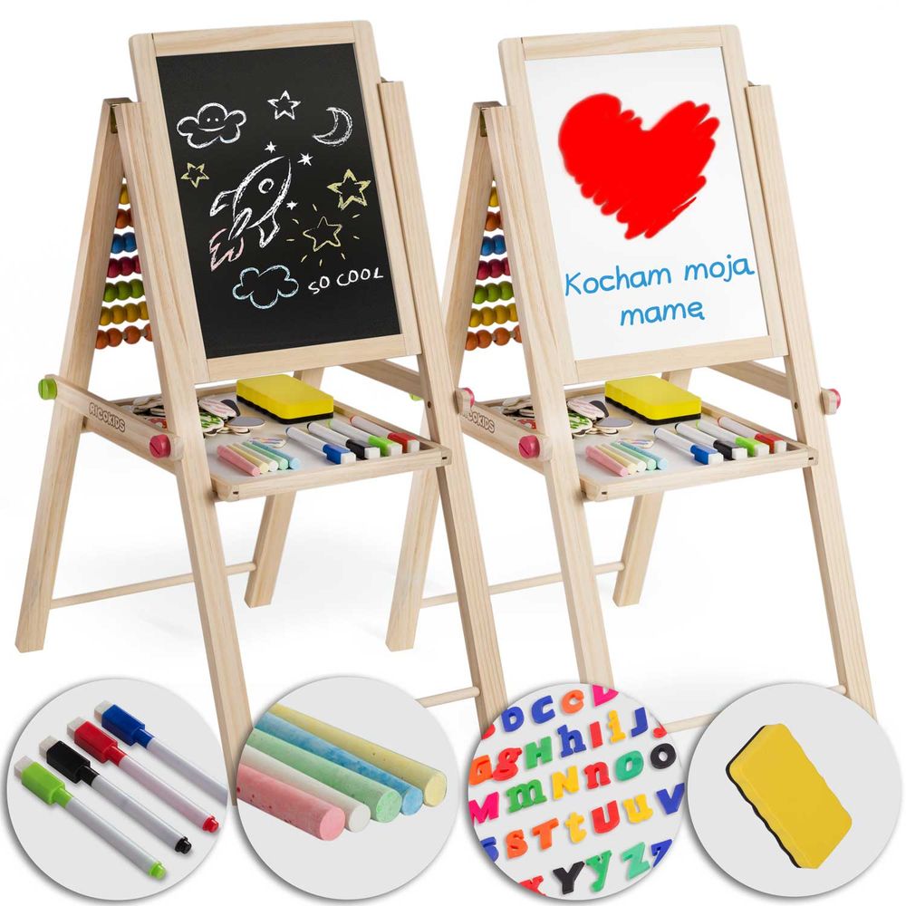 Ricokids sklopiva magnetska ploča za kredu 62 x 28 x 44 cm slika 6