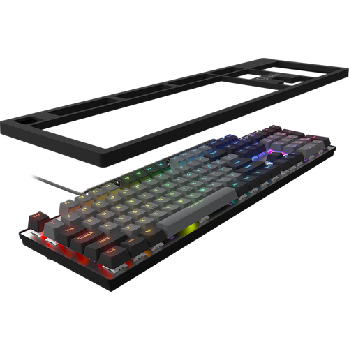 LORGAR Azar 514, Žičana mehanička tastatura za igre, RGB pozadinsko osvjetljenje, 1680000 varijacija boja, 18 načina rada, broj tipki: 104, 50M klika slika 6