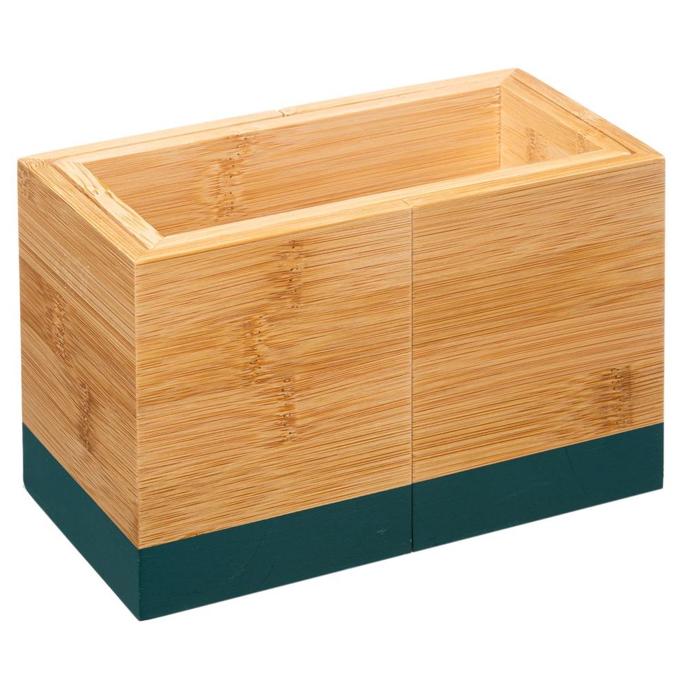 Five produživi držač kuhinjskog pribora modern 18x10x12cm bambus petrolej slika 2