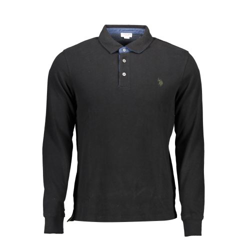 US POLO LONG SLEEVE POLO SHIRT MAN BLACK slika 1