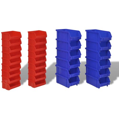 Set zidnih kutija za alat, 30 kom , crvena i plava slika 3