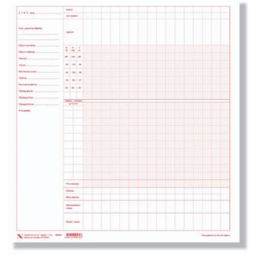 III-4-1 TEMPERATURNI LIST ZA DJECU; List, 33 x 35 cm slika 2