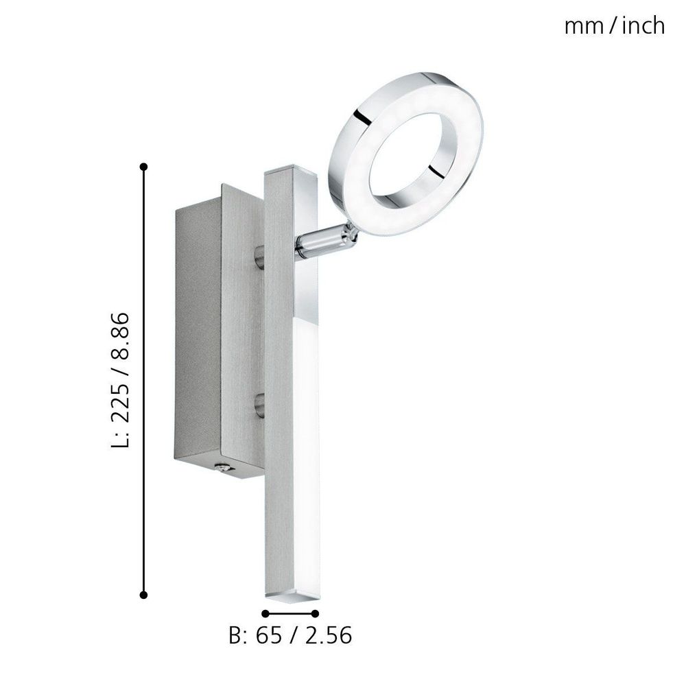 Eglo Cardillio 1 reflektor/1, led, 1x3,2w/2,2w, 400lm/240lm, krom  slika 2