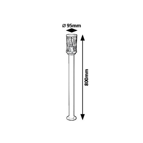 Rabalux Budapest, podna lampa E27 1X40W H800mm slika 3