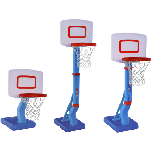 Košarkaški koš - Podesiva pumpa za loptu - Plava boja slika 2