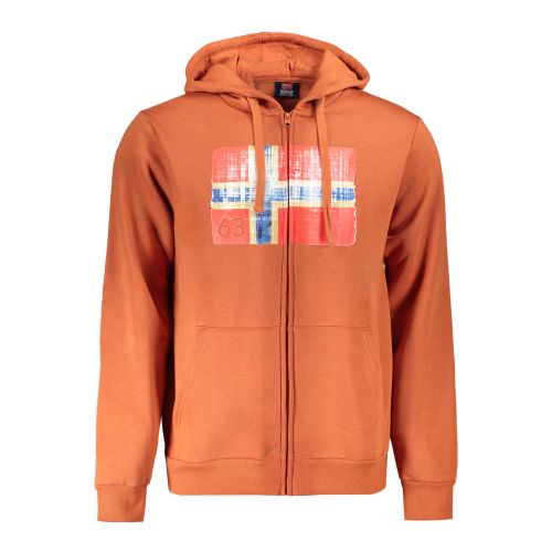 NORWAY 1963 MEN'S BROWN ZIP-UP SWEATSHIRT slika 1