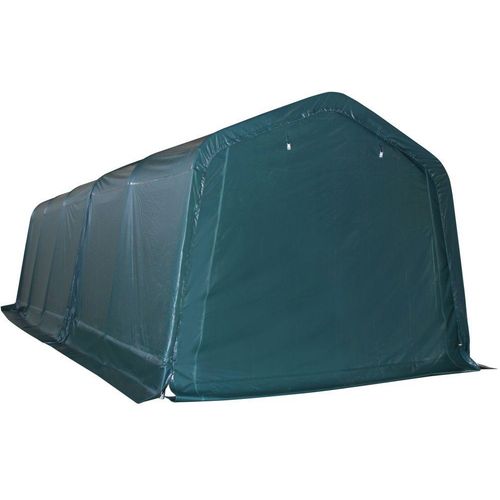 Uklonjivi šator za stoku PVC 550 g/m² 3,3 x 8 m tamnozeleni slika 5