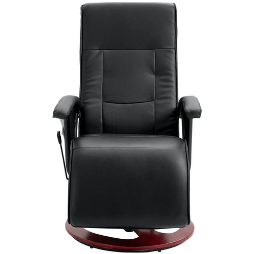 Masažna stolica od umjetne kože crna slika 29