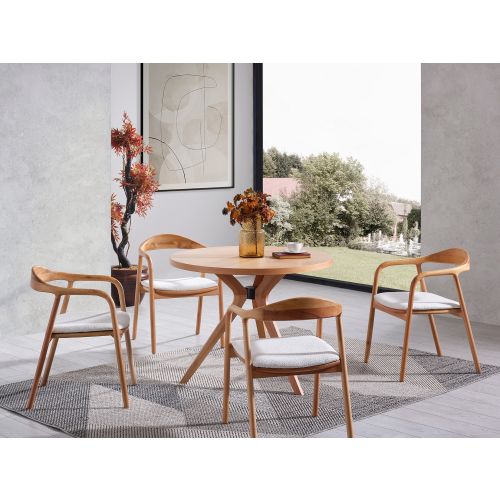 Lindy - Natural Natural Dining Table & Chairs Set (4 Pieces) slika 3