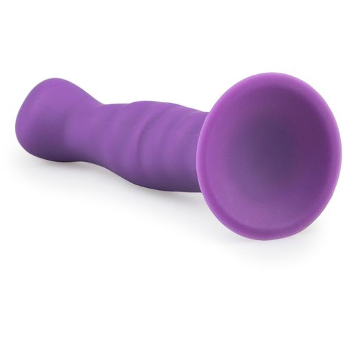 Silikonski dildo sa usisnom čašom - ljubičast slika 5