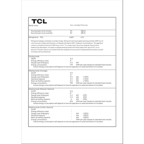 TCL klima uređaj T-Smart +++ 3,5kW - TAC-12CHSD/TPG31I3A slika 5