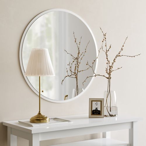 Dekoratif Yuvarlak Ayna Beyaz A706 White Mirror slika 1