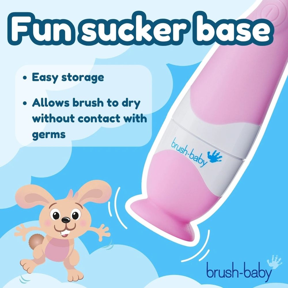 Brush-Baby Dječija električna četkica BabySonic (0-3 godine), Roza slika 3