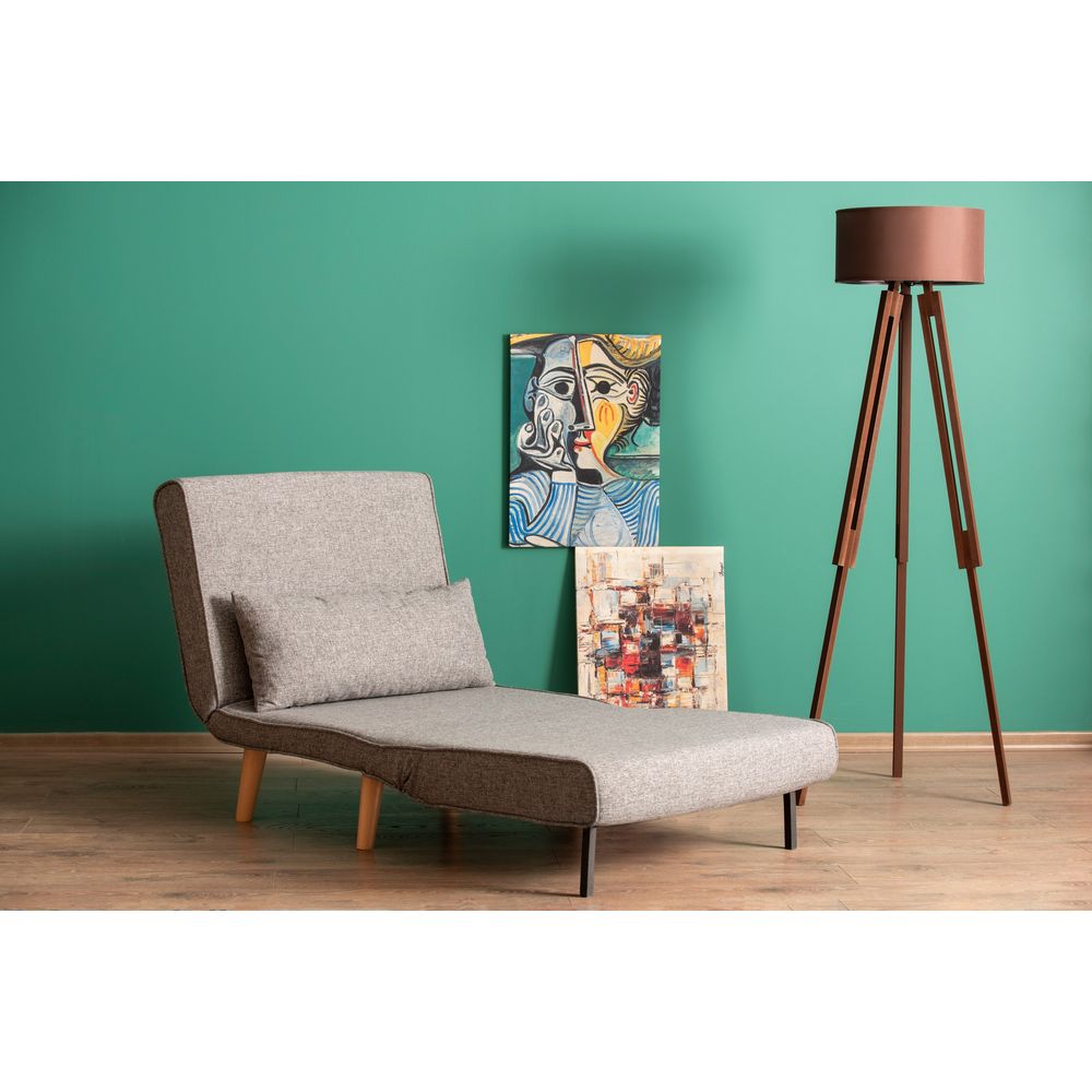 Folde Single - Svijetlo Siva Sofa na Razvlačenje za Jednu Osobu slika 2