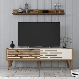 TV Komoda Valensiya 140 - Orah, Krem Orah