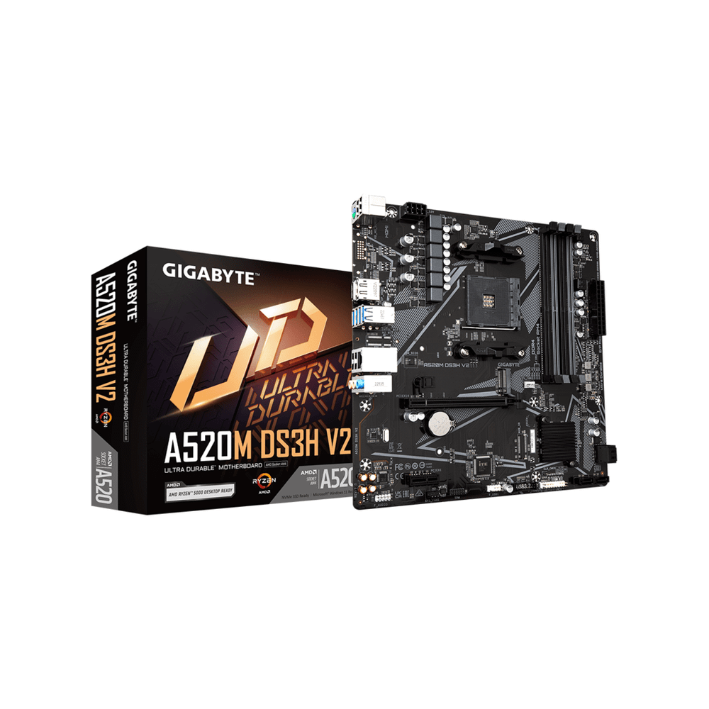 GIGABYTE MB A520M DS3H V2 1.0AMD A520,AM4,4xDDR4;M2RAID,HDMI,DP,mATX slika 1