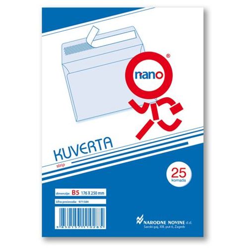 Kuverte 176x250 mm B5-N strip, natron, 25/1 slika 2