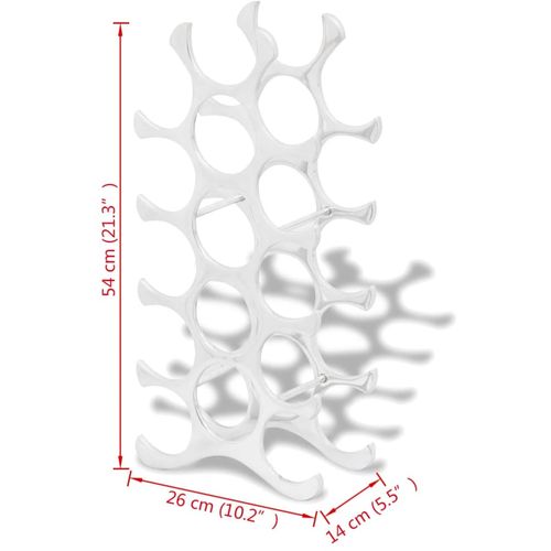 Stalak za Vino za 15 Boca Srebrni Aluminijski slika 20