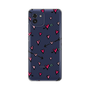 Torbica Silikonska Print Skin za Samsung A035G Galaxy A03 Hearts Pattern