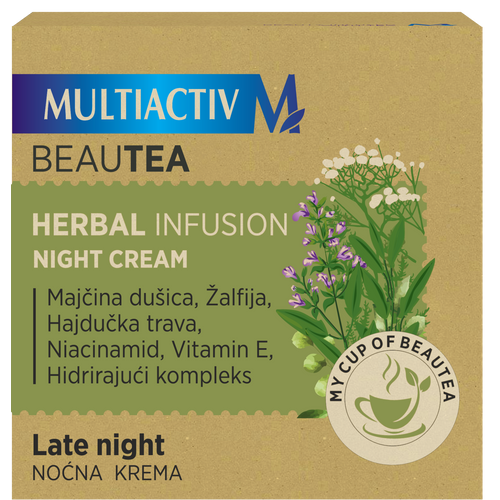 Multiactiv HERBAL INFUSION BEAUTEA noćna krema 50ml slika 1