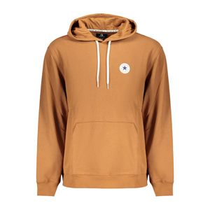CONVERSE MEN'S BROWN ZIP-UP SWEATSHIRT