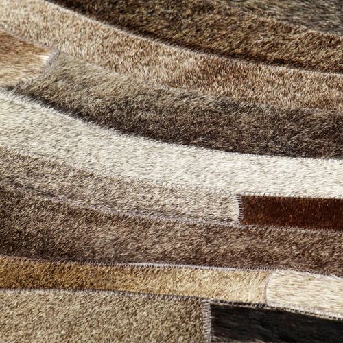 Tepih od prave dlakave kože s pačvorkom 80x150 cm sivo-srebrni slika 15