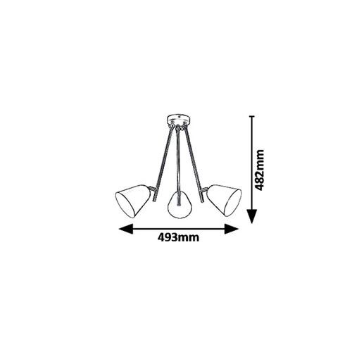 Rabalux Alder visilica E143XMAX40W crna/zlatna/ bela slika 2