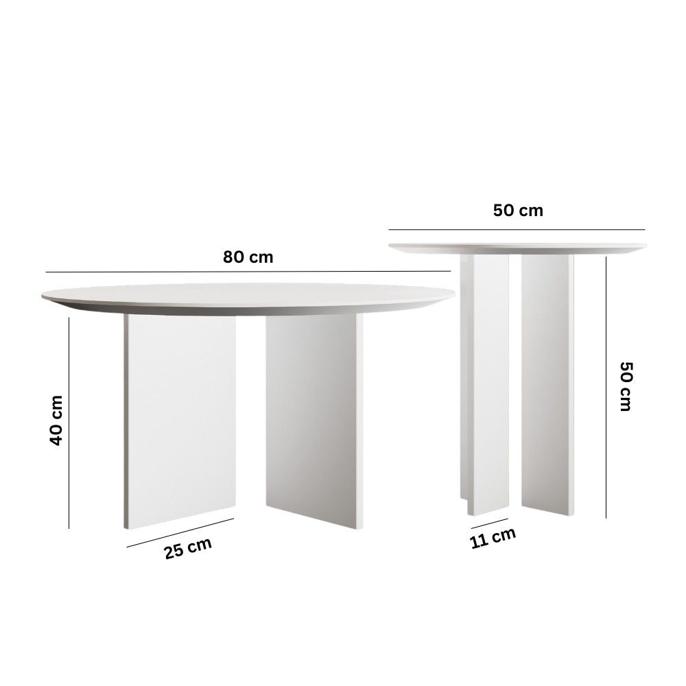 Kafa stol Leo (45 + 42) - Bijela slika 4