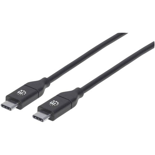 Manhattan USB kabel USB 2.0 USB-C® utikač, USB-C® utikač 2.00 m crna  355247 slika 1