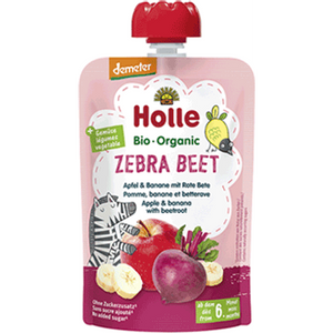 Holle Pire od jabuke, banane i cikle "Zebra beet" - Organski 100g  , pakiranje 12komada, xxl