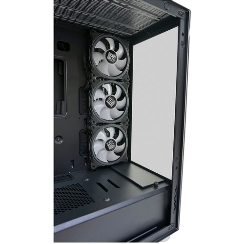 Kuciste LC Power LC-808B-ON  Skylla_X, Midi-ATX Case, black, 4x120mm ARGB fan slika 14