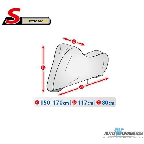 CERADA ZA SKUTER VODONEPROPUSNA veličina S D 150-170/V 117/Š 80 slika 3