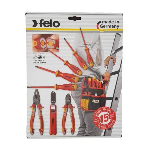 Set alata za električare Felo Ergonic VDE SL/PH 41399504 9 kom u torbi za pojas slika 3