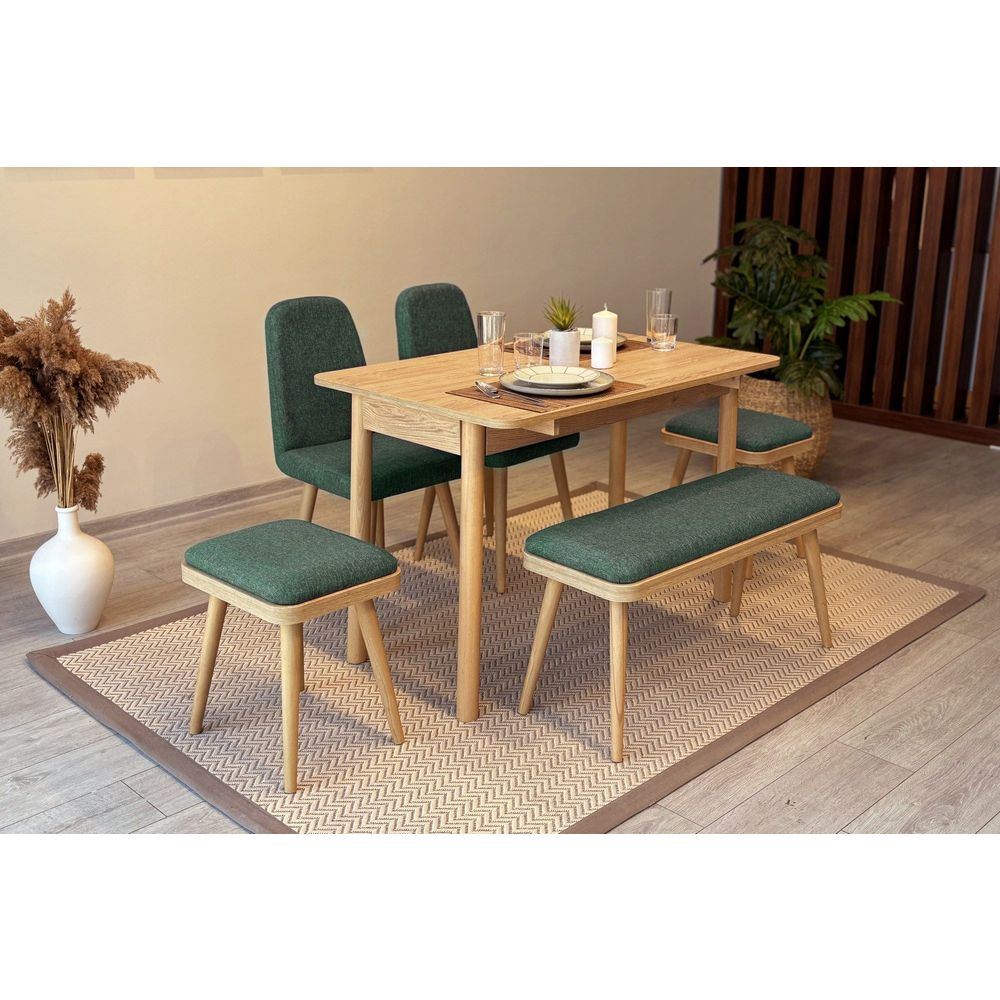 Vina Mini 03 1070 - Ekstenzibilni Trpezarijski Sto i Set Stolica (6 Komada) slika 2
