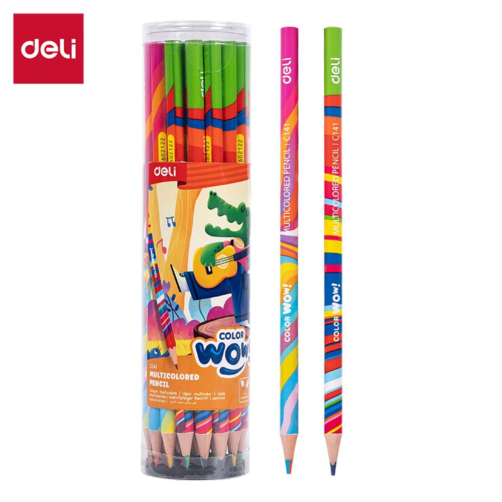 DRVENE BOJICE DELI 4 BOJE MULTIKOLOR 1/28  EC141 slika 1