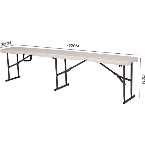 Sklopiva četvrtasta klupa – 182*28*43cm - Zlatna slika 2