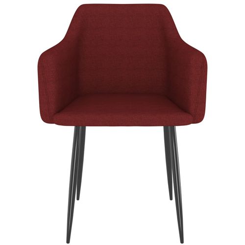 Blagovaonske stolice od tkanine 4 kom crvena boja vina slika 17