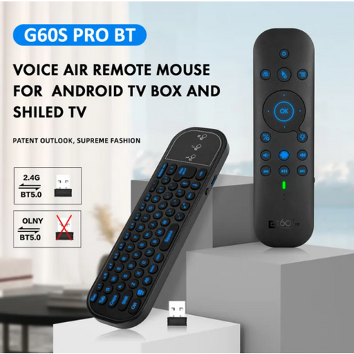 GMB-G60S PRO BT AIR MOUSE 2.4GHz Wireless BT connection gyroscope voice remote control,mini keyboard slika 3